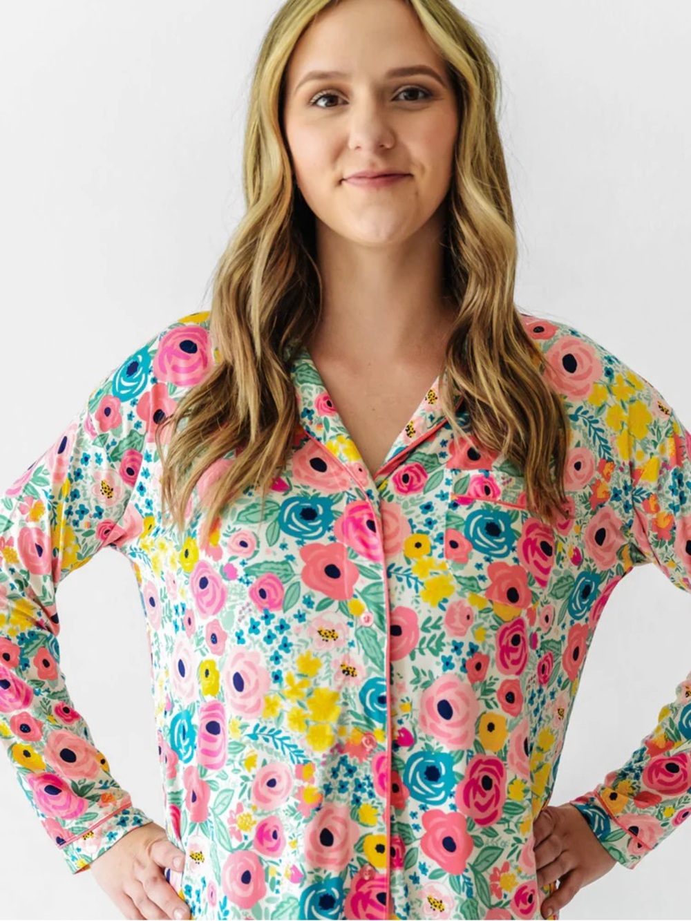 NWOT Little Sleepies Secret Garden Bamboo Viscose Medium Sleep Shirt - Picture 2 of 8